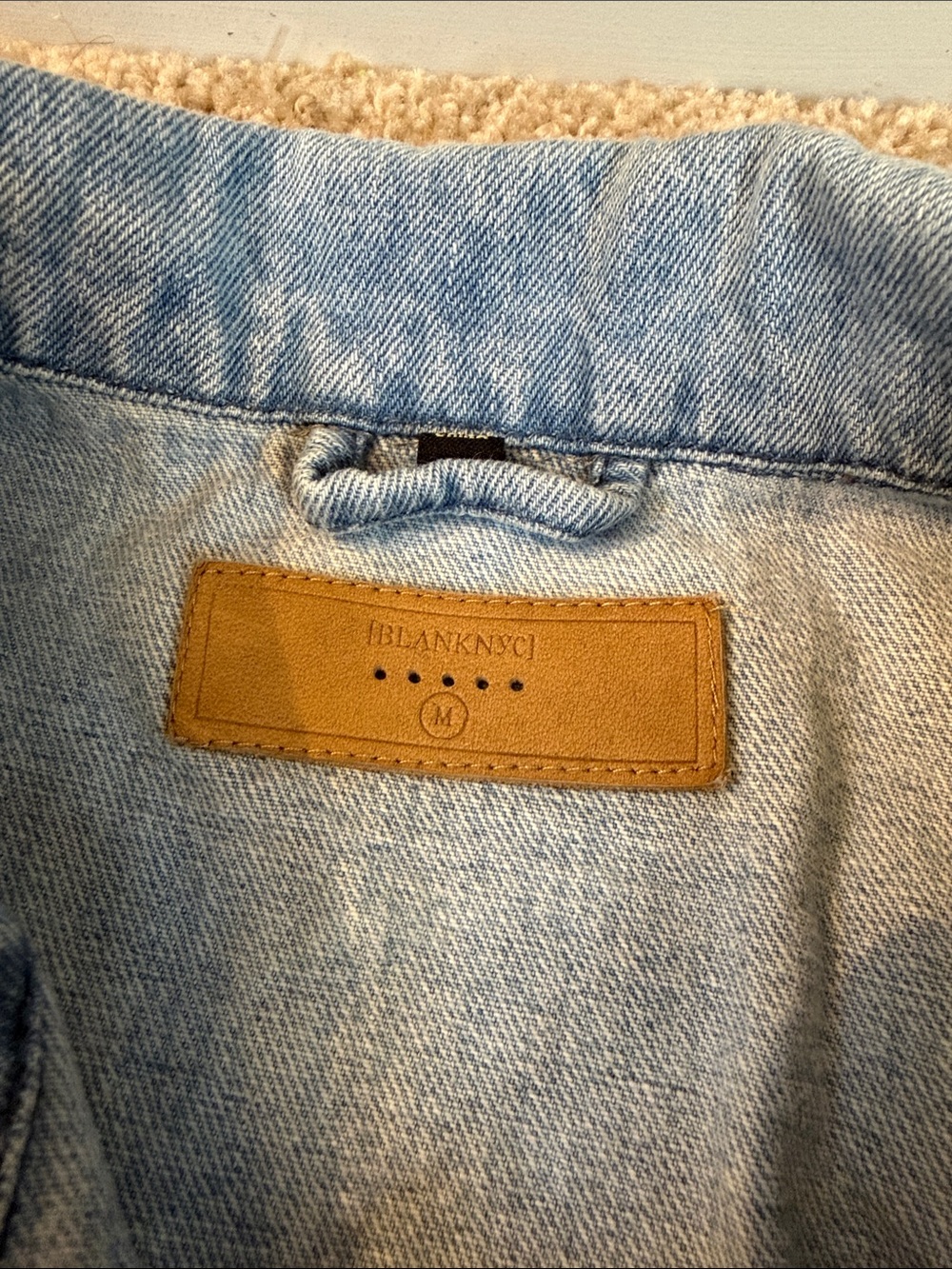 Blank NYC Light Blue Denim Jacket Size Medium - Picture 8 of 9